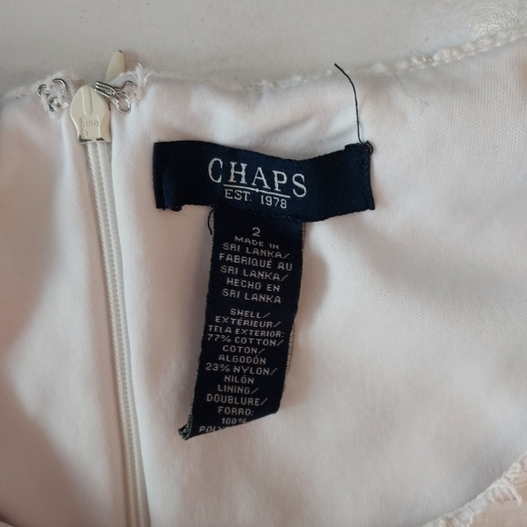 Chaps White Lace Dress Size Small - Picture 3 of 3